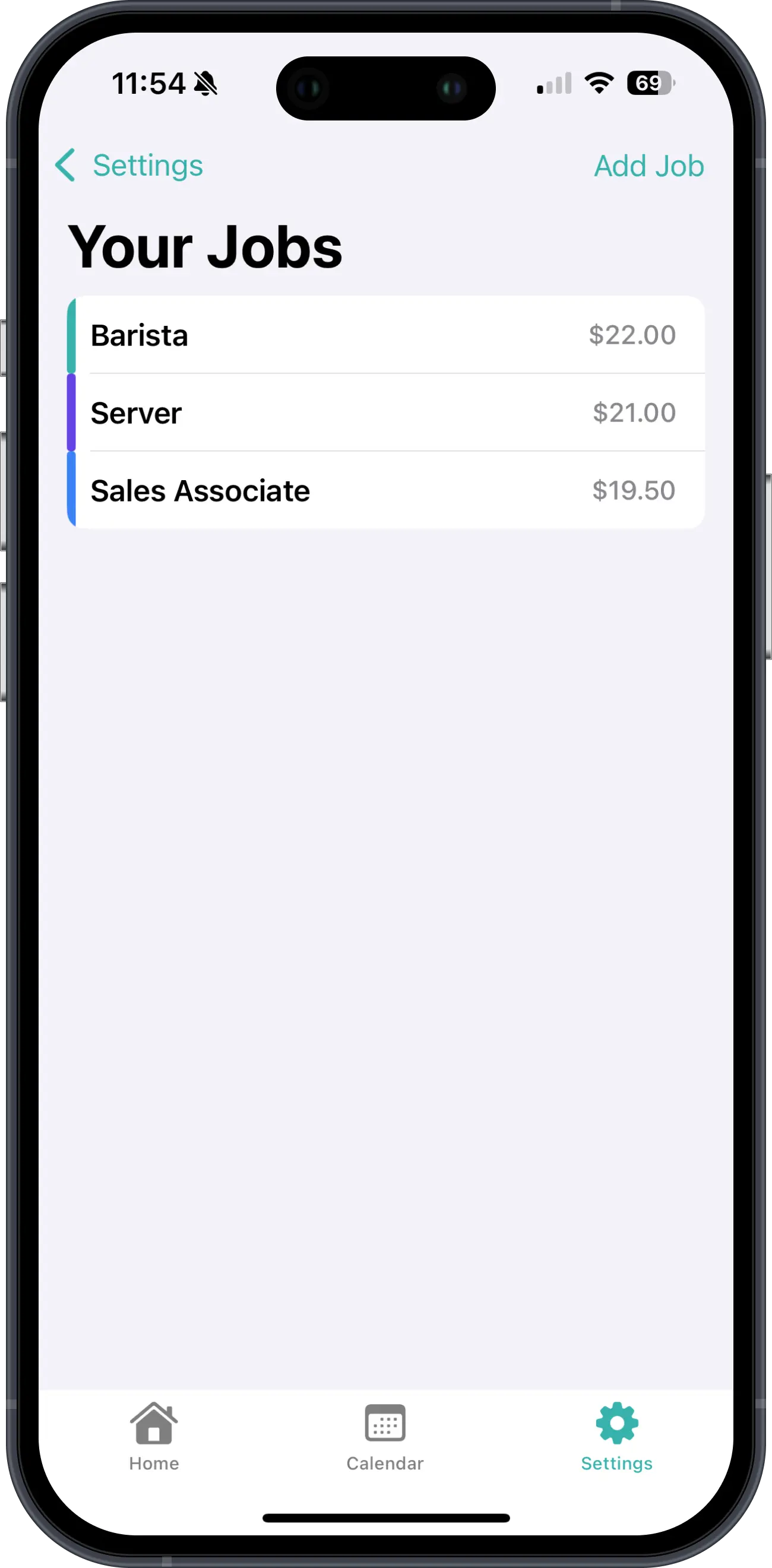 Baito app job list showing multiple part-time work positions
